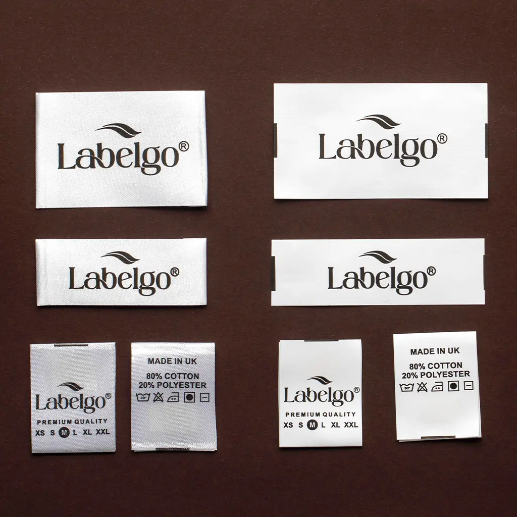 Custom Clothing Labels 27 Black and white fabric labels