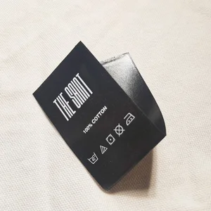 Custom Care Labels shown as a textile label manufacturing example with woven textile label example