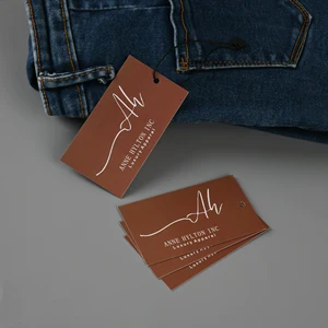 Custom Hang Tags shown as a textile label manufacturing example with woven textile label example