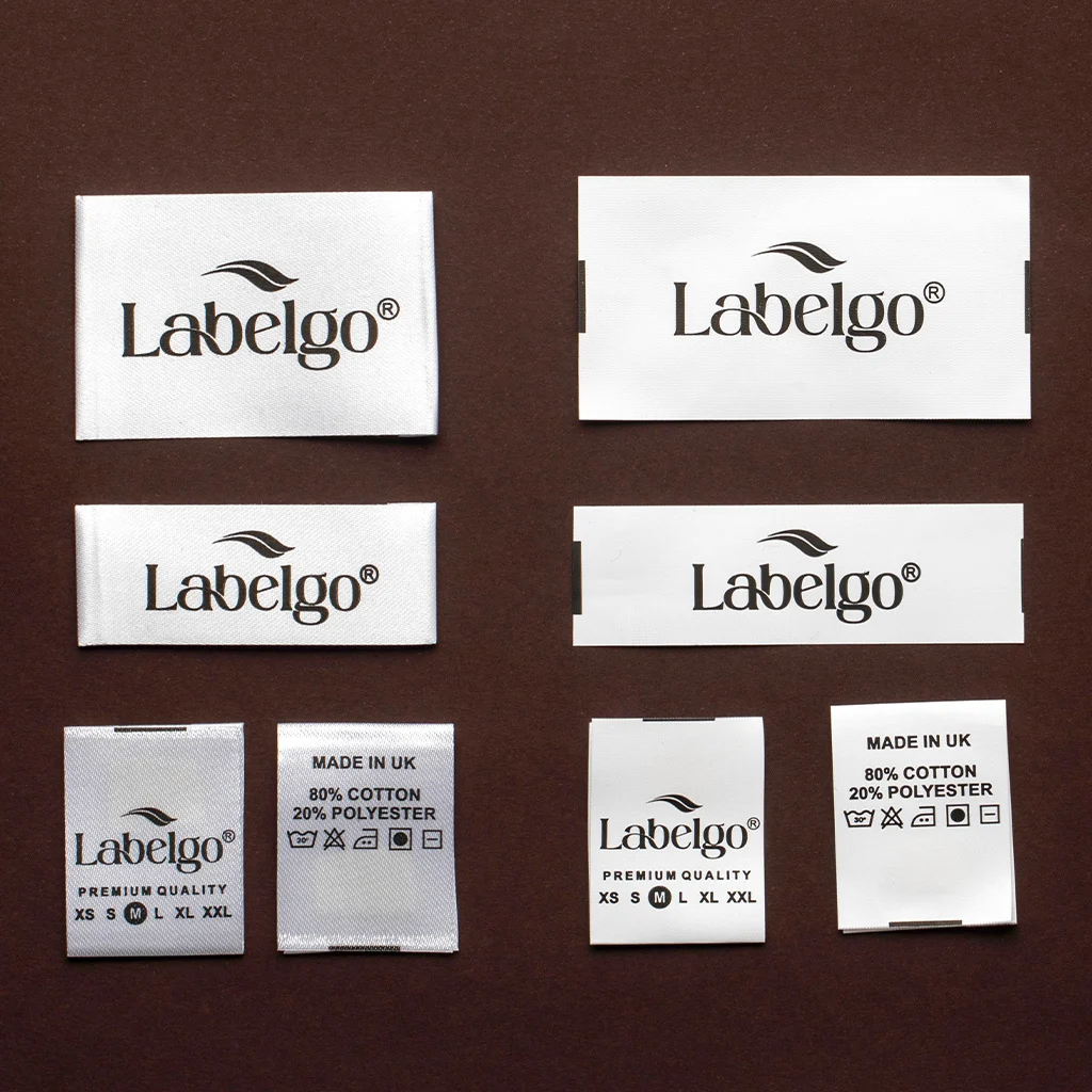 Black and White Fabric Labels Set manufactured by LabelGo