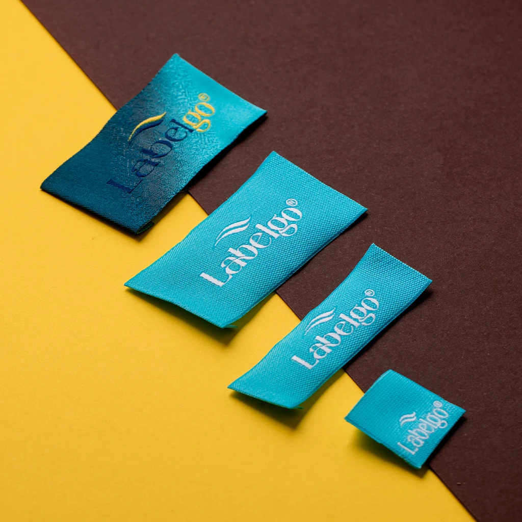 Custom Labels for Apparel Brands shown as a textile label manufacturing example with woven textile label example