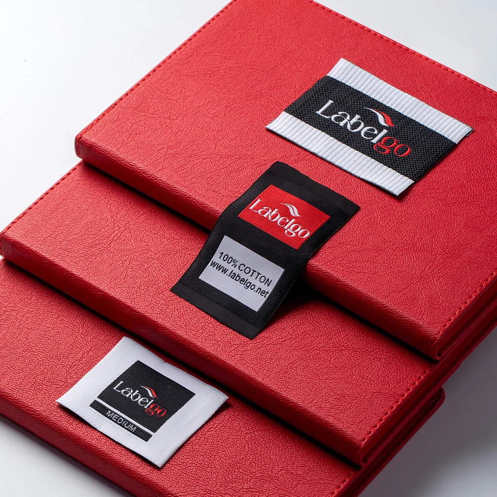 Custom Labels for Apparel shown as a textile label manufacturing example with woven textile label example