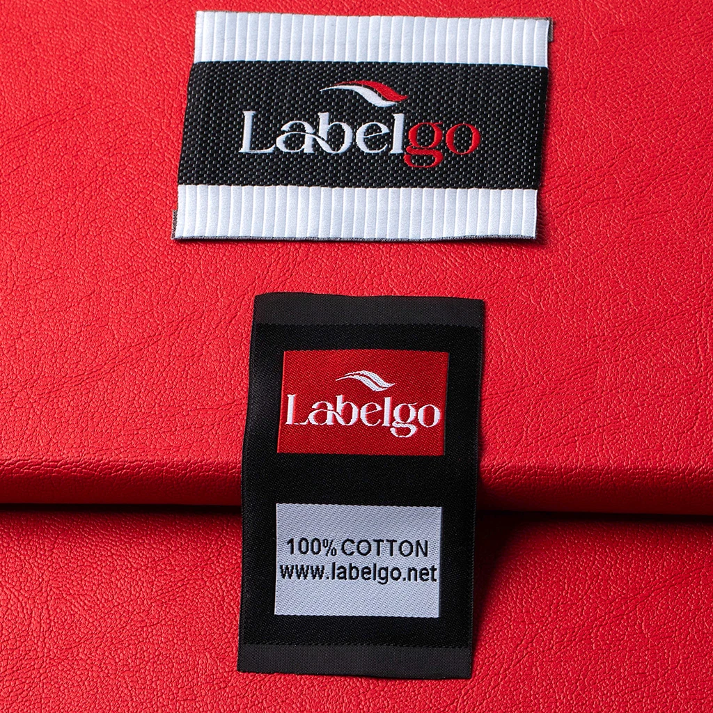 Custom Labels for Handmade Clothing shown as a textile label manufacturing example with woven textile label example