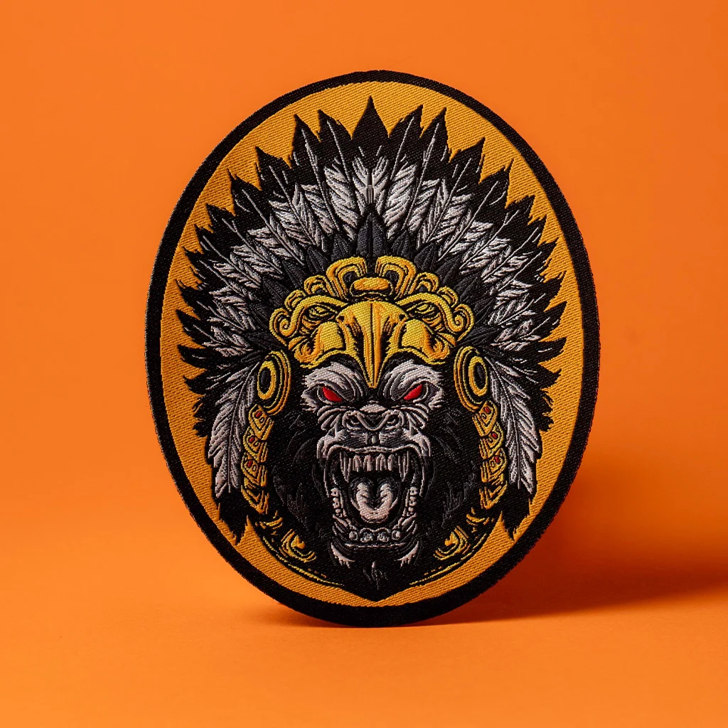 Gorilla Warrior Chief Embroidered Patch manufactured by LabelGo