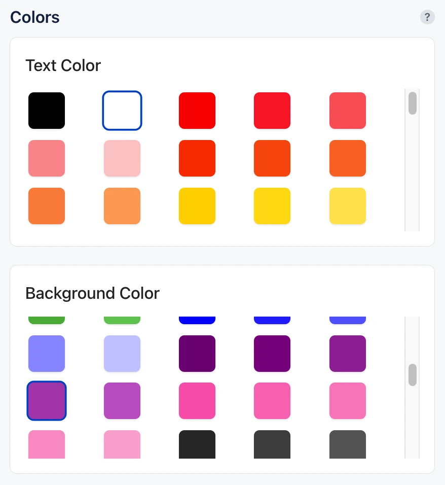 Set Colors and Background