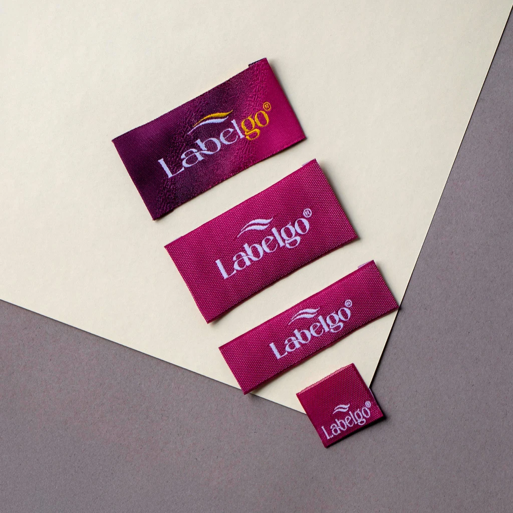 Personalized Apparel Labels shown as a textile label manufacturing example with woven textile label example